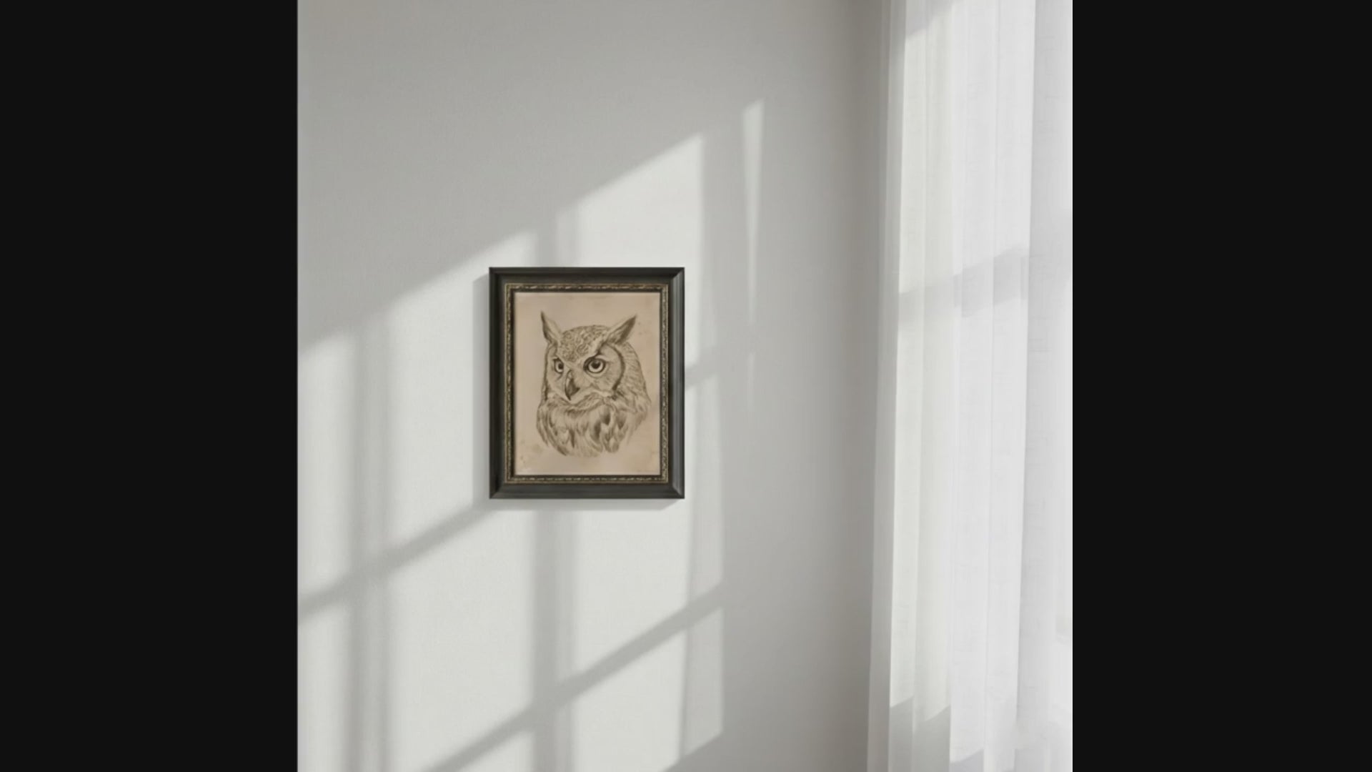 cozy vintage owl illustration for wall decor